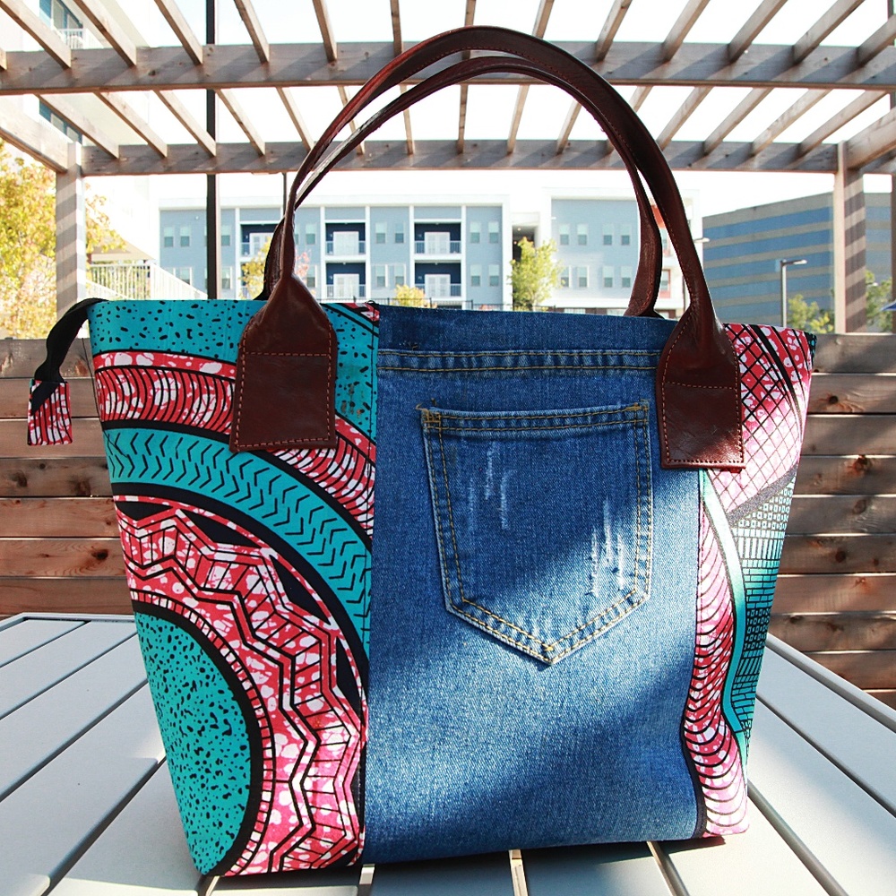 African print women's tote bag